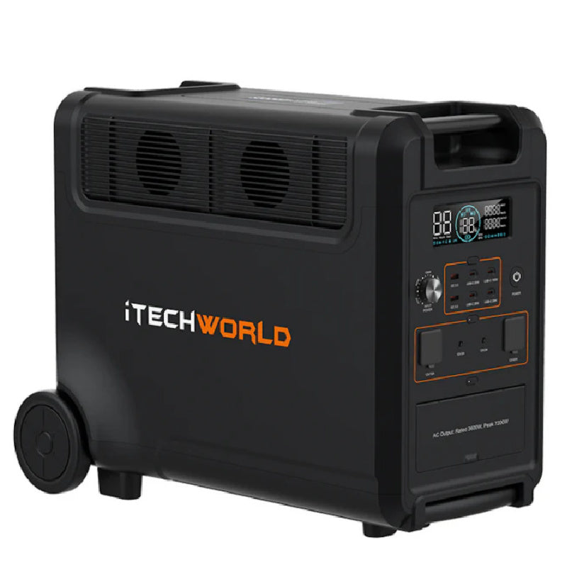 iTechWorld PS3600 Pro Portable Lithium Power Station Front Left Side View