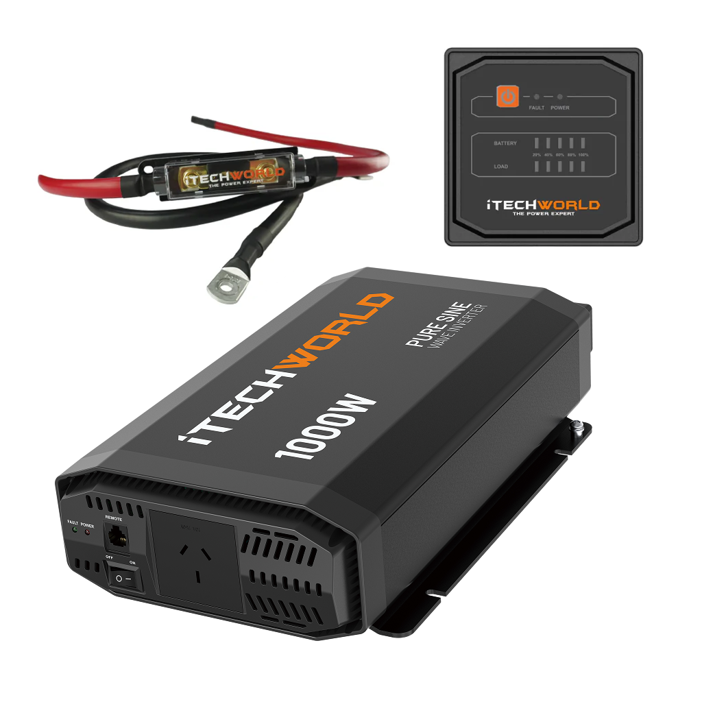 iTechWorld 1000W Pure Sine Wave Inverter 12V to 240V