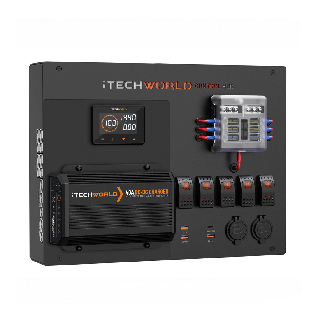 iTechWorld 200Ah Control Hub Kit with 2 x iTECH100 Lithium