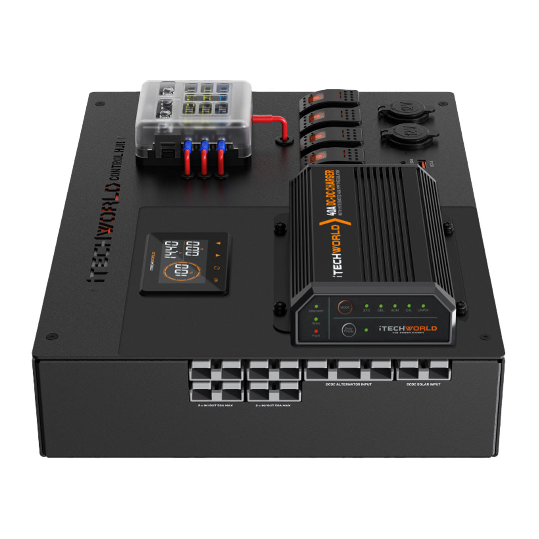 iTechWorld Premium Control Hub with 40A DCDC Charger and 500A Shunt