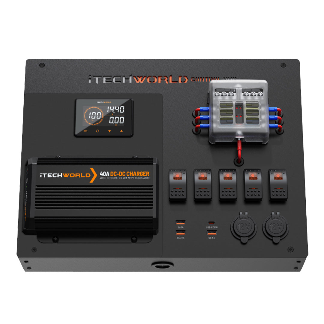 iTechWorld Premium Control Hub with 40A DCDC Charger and 500A Shunt