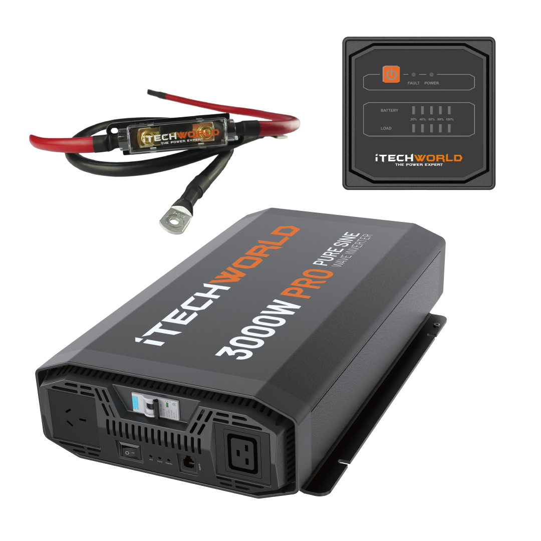 iTechWorld 3000W Pure Sine Wave Inverter 12V to 240V
