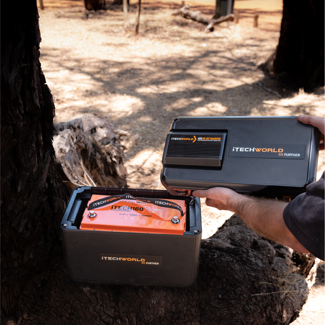 iTechWorld Premium GoFurther Dual Battery System with iTECHDCDC40 and iTECH160X PRO Lithium Battery with Bluetooth