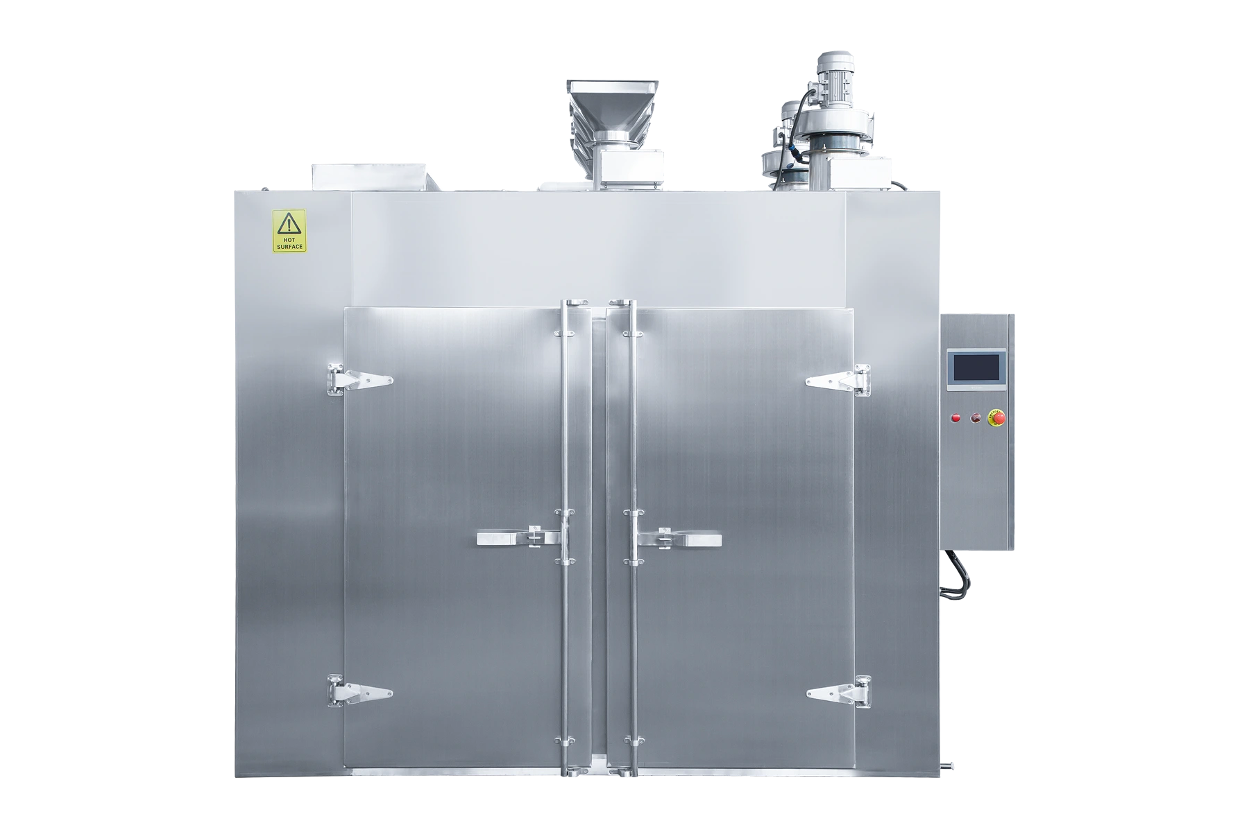 Industrial dehydrator 4 trolley front view