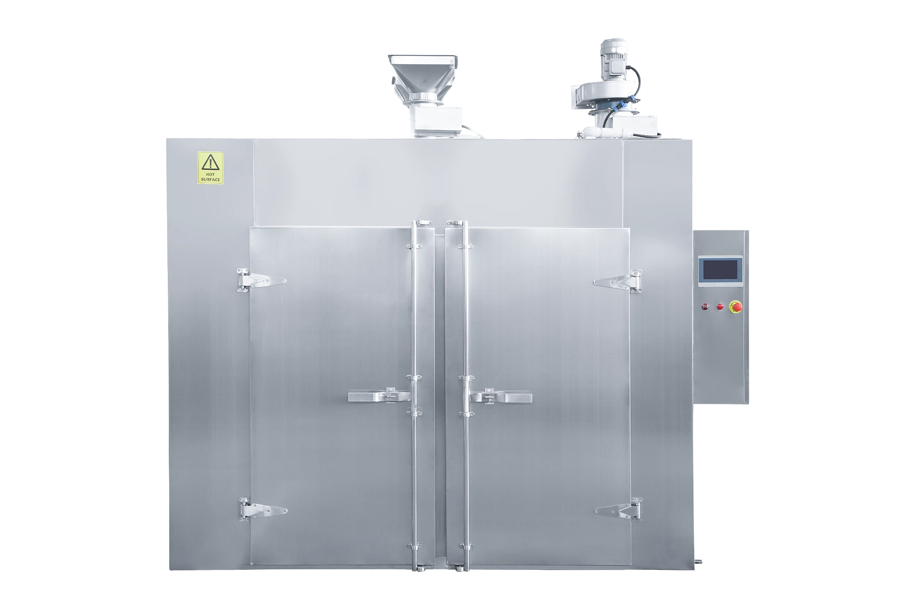 Industrial dehydrator 2 trolley front view