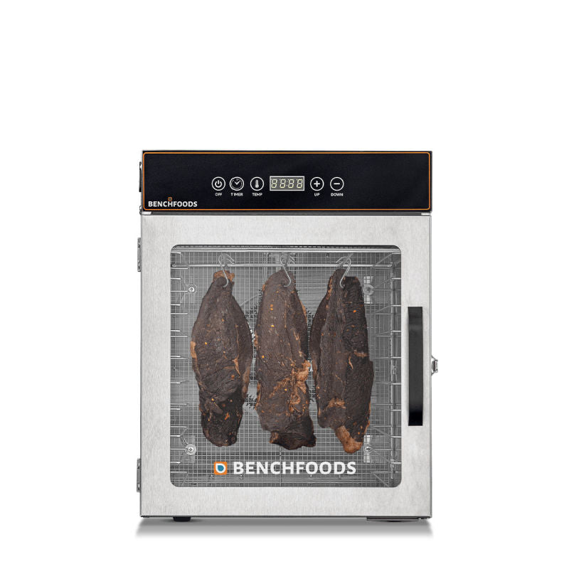 Benchfoods 10 Tray Stainless Steel Domestic Dehydrator Biltong Bundle Front View