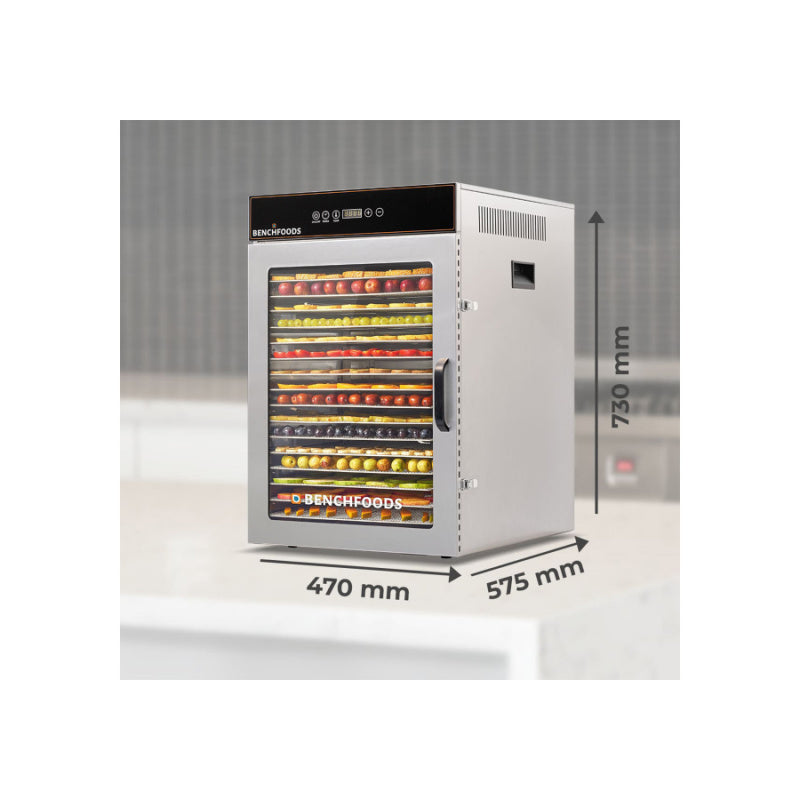 Benchfoods 16CUDG 16 Tray Dehydrator Metric Dimensions