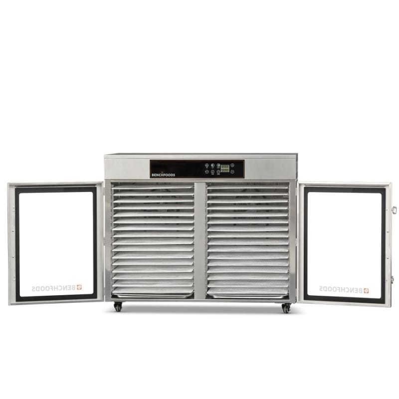 Benchfoods 32HCUDG 32 Tray Horizontal Dehydrator Front View Open Empty