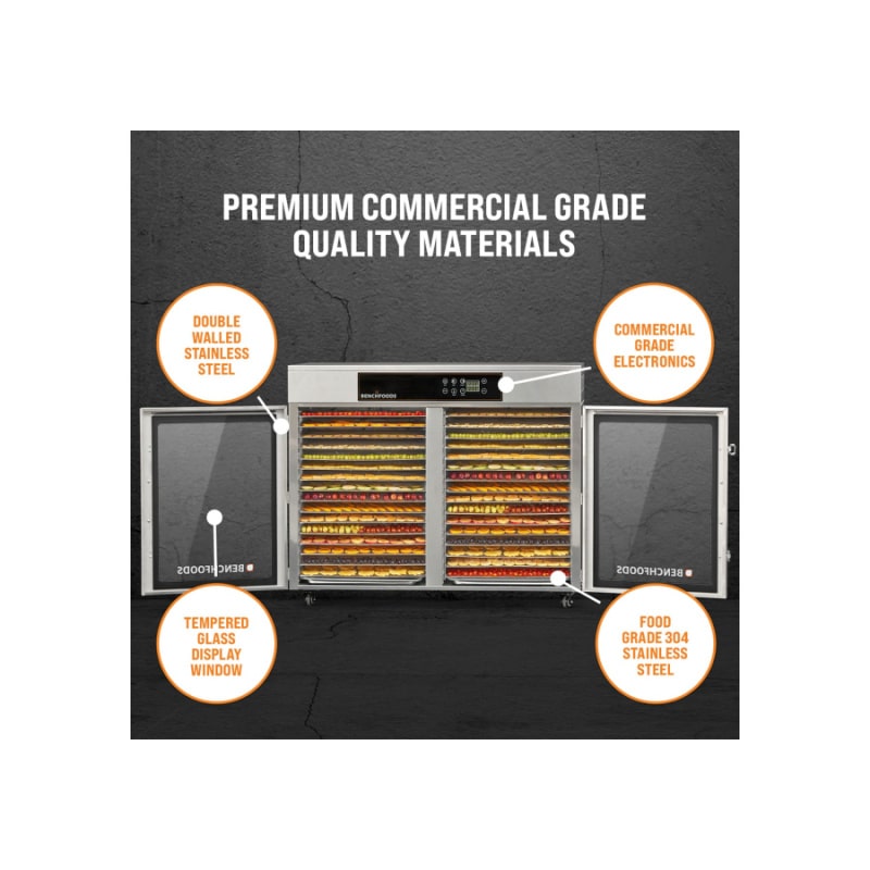 Benchfoods 32HCUDG 32 Tray Horizontal Dehydrator Premium Materials