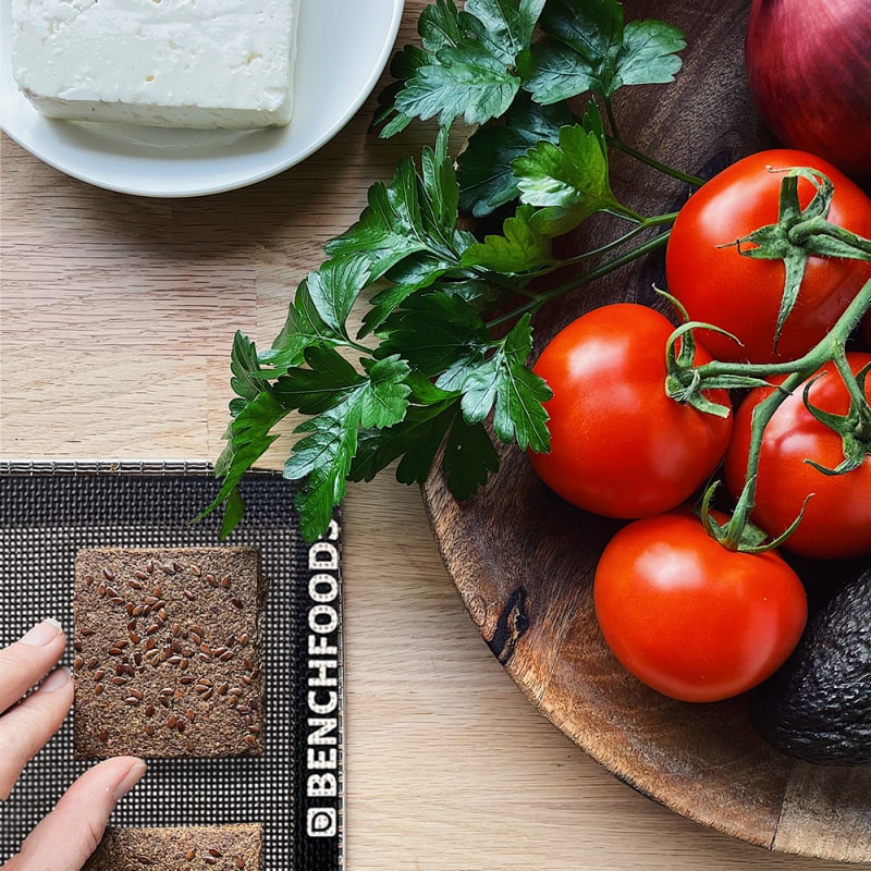 Benchfoods MT85 Large Mesh Non-Stick Dehydrator Mats Lifestyle Shot