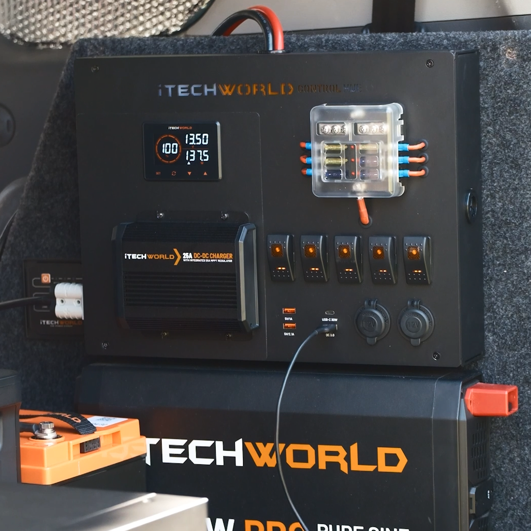iTechWorld Premium Control Hub with 25A DCDC Charger and 500A Shunt