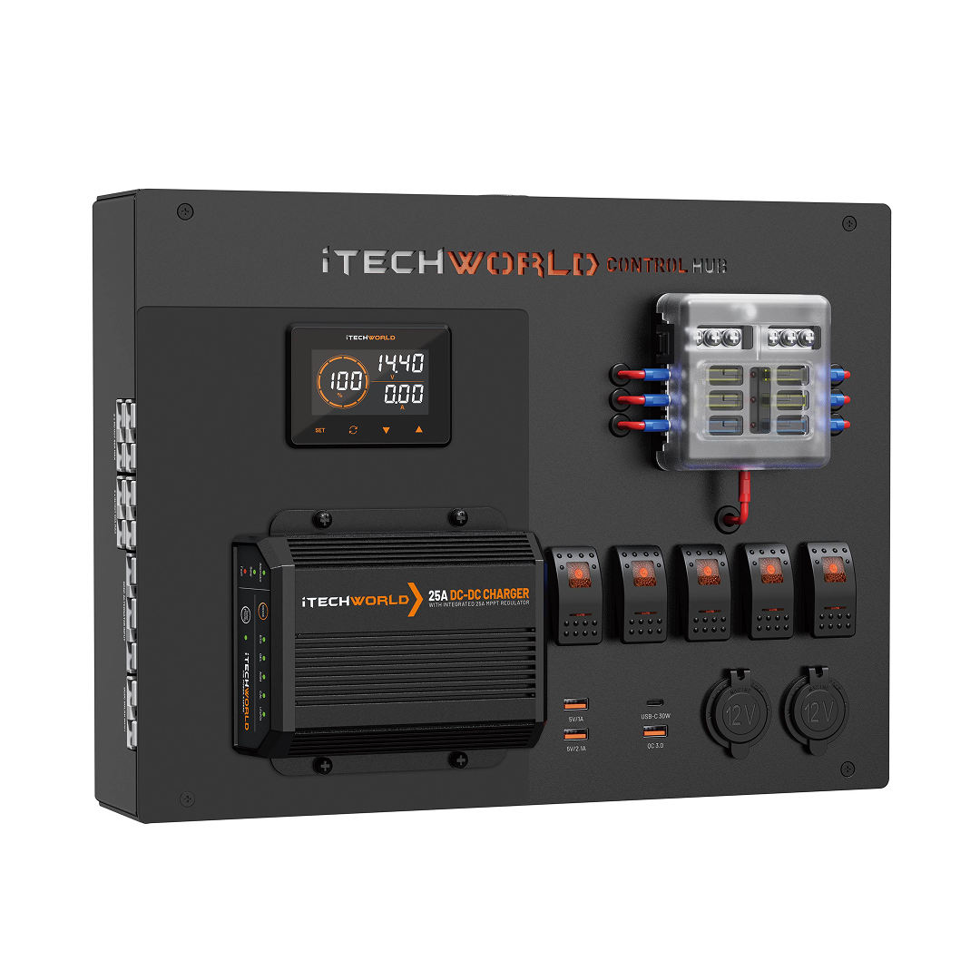 iTechWorld Premium Control Hub with 25A DCDC Charger and 500A Shunt