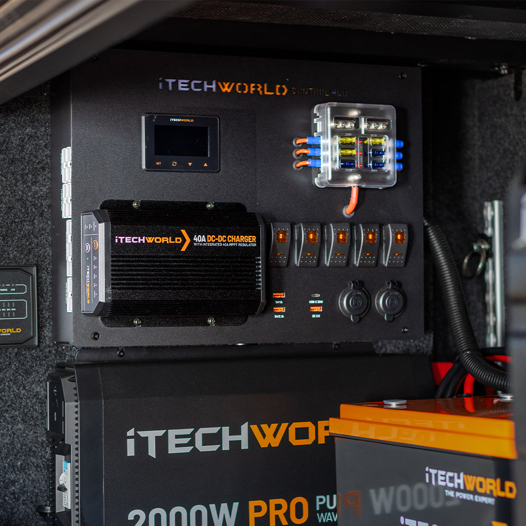 iTechWorld 200Ah Control Hub Kit with 2 x iTECH100 Lithium