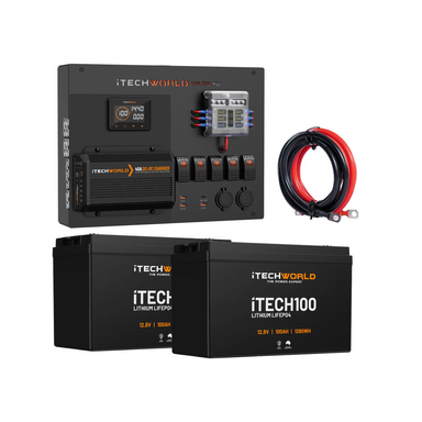 iTechWorld 200Ah Control Hub Kit with 2 x iTECH100 Lithium