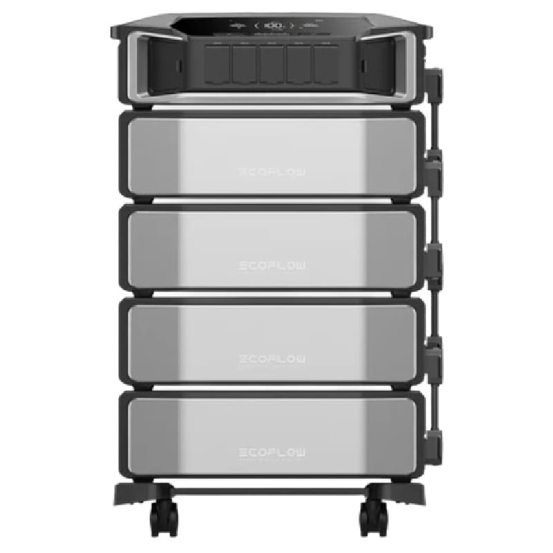 EcoFlow Delta Pro Ultra Whole House Backup Power Station Inverter and Four Batteries Front View