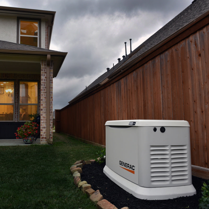 Generac Whole House Gas Generator In Backyard