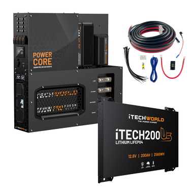iTechWorld 200Ah Ultra Slim Power Core All-in-One Complete System