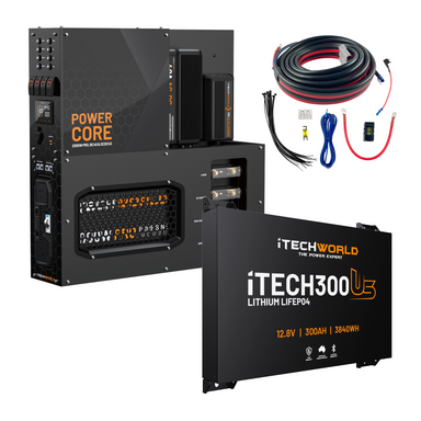 iTechWorld 300Ah Ultra Slim Power Core All-in-One Complete System