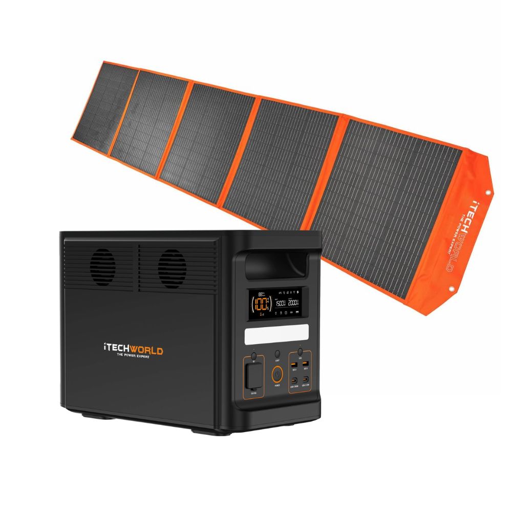 iTechWorld Ultimate Solar Generator Kit PS1800 PRO and 300W Solar Blanket
