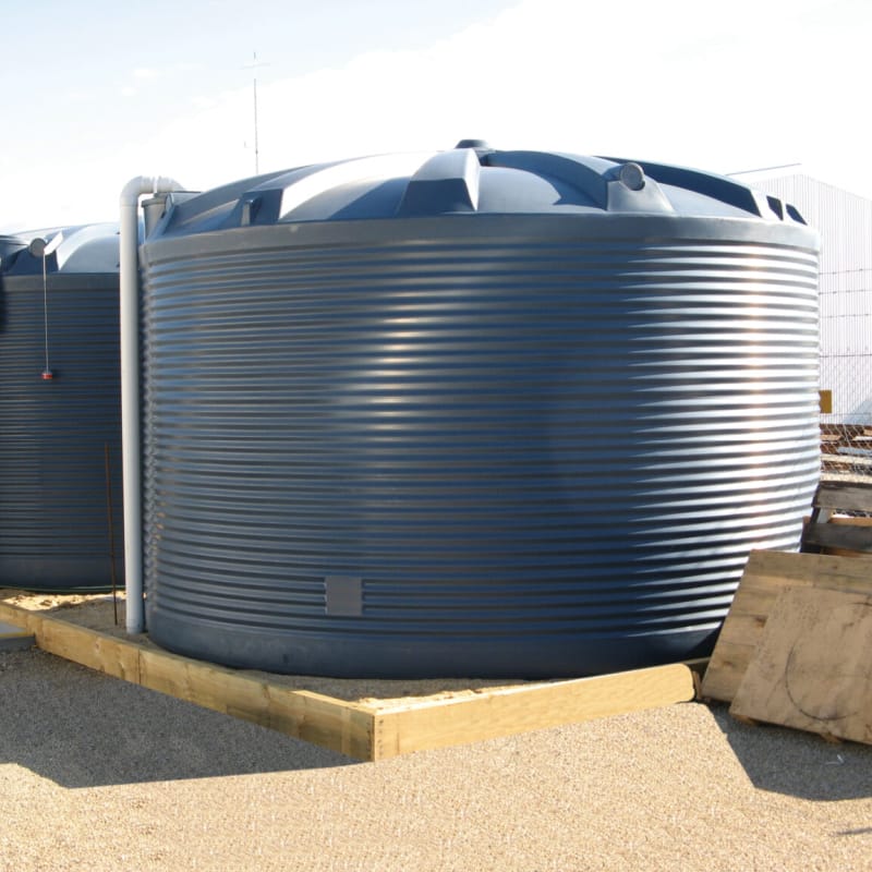 Polymaster 31700L Round Rainwater Tank in storage