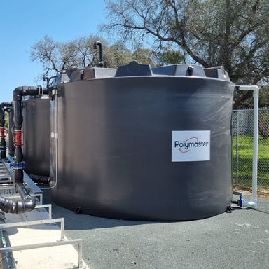 Polymaster 50000L Round Rainwater Tank In Warehouse