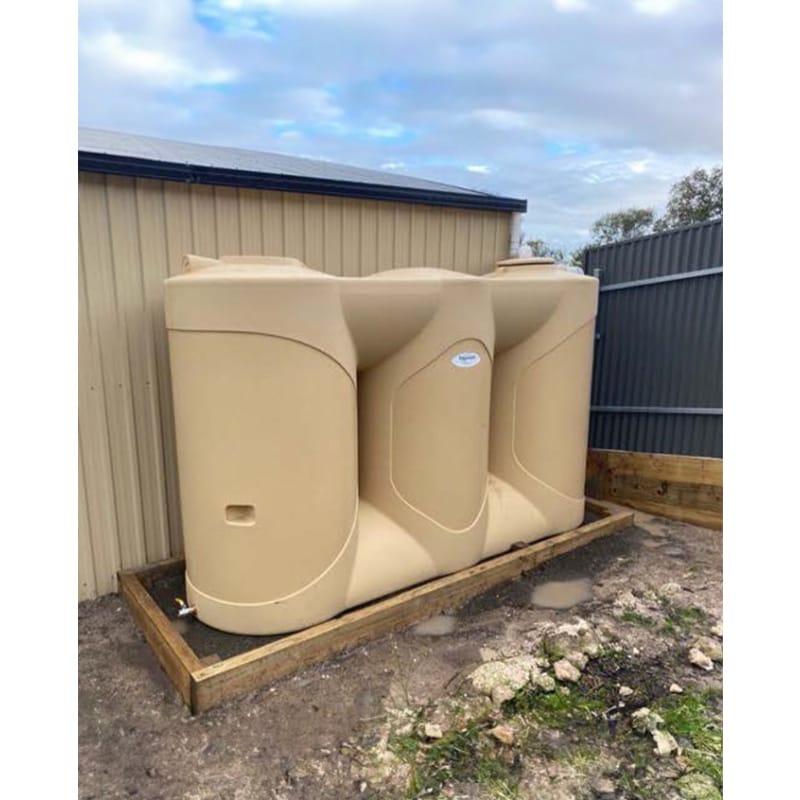 Polymaster Slim Rainwater Tank Real Life Image On A Pallet