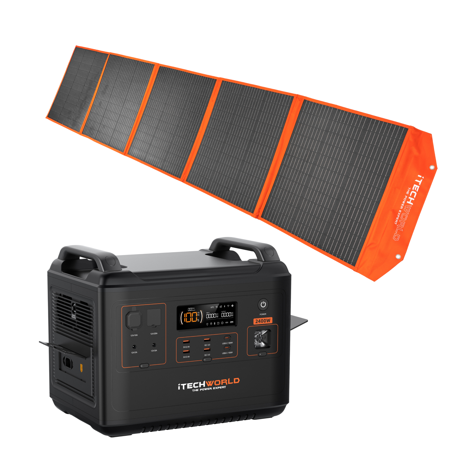 iTechWorld Elite Solar Generator Kit PS2000 and 300W Solar Blanket