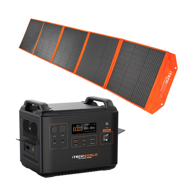 iTechWorld Elite Solar Generator Kit PS2000 and 300W Solar Blanket