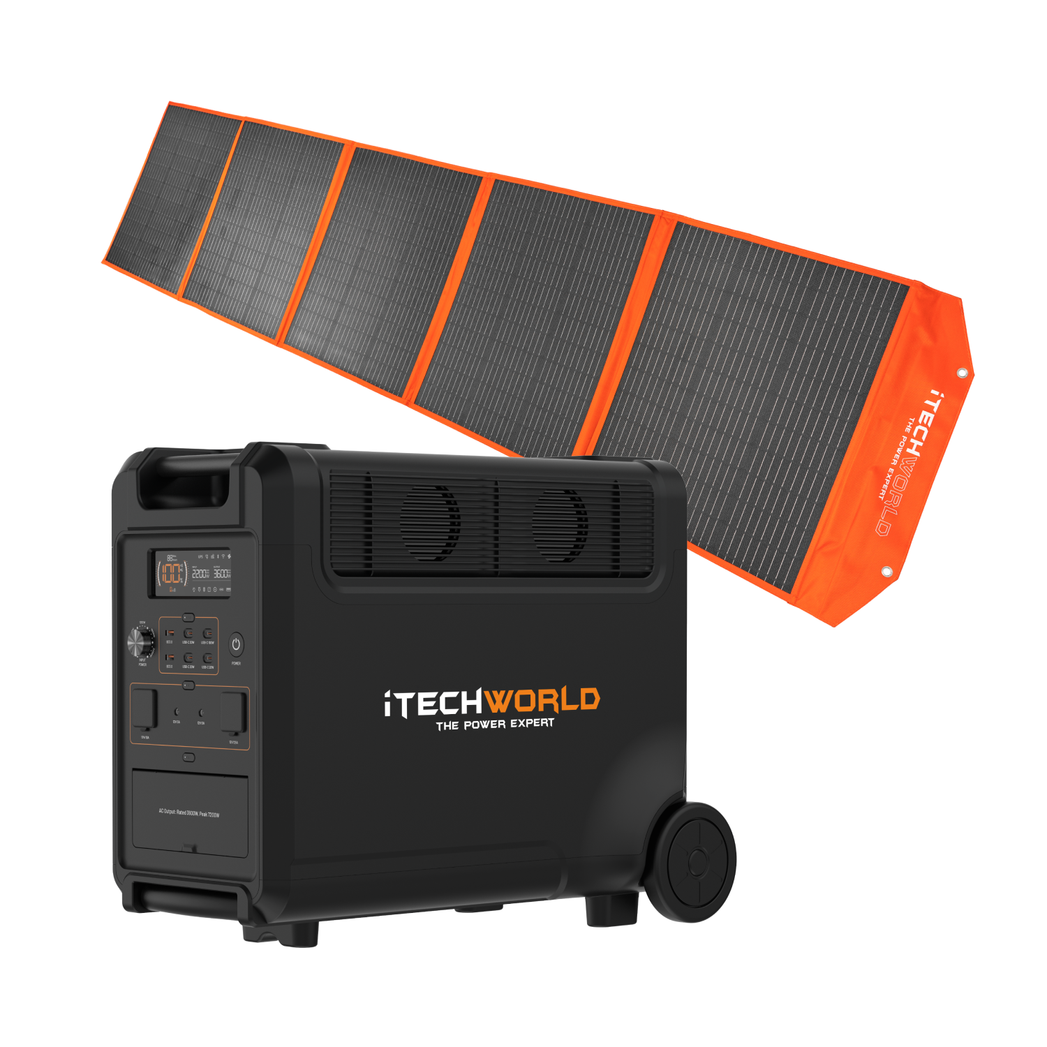 iTechWorld Ultimate Solar Generator Kit PS3600 PRO and 300W Solar Blanket