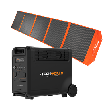 iTechWorld Ultimate Solar Generator Kit PS3600 PRO and 300W Solar Blanket