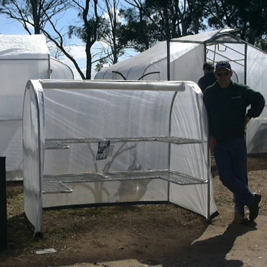 Adloheat Mini Gro Mini Greenhouse With Solashield Cover Open Front View