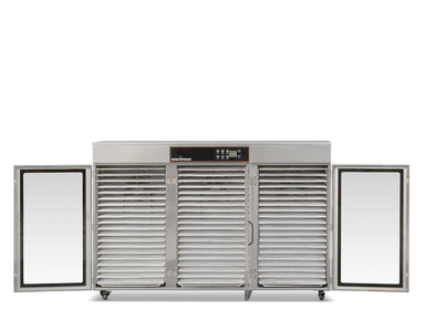 Benchfoods 60 Tray Commercial Food Dehydrator, open with trays