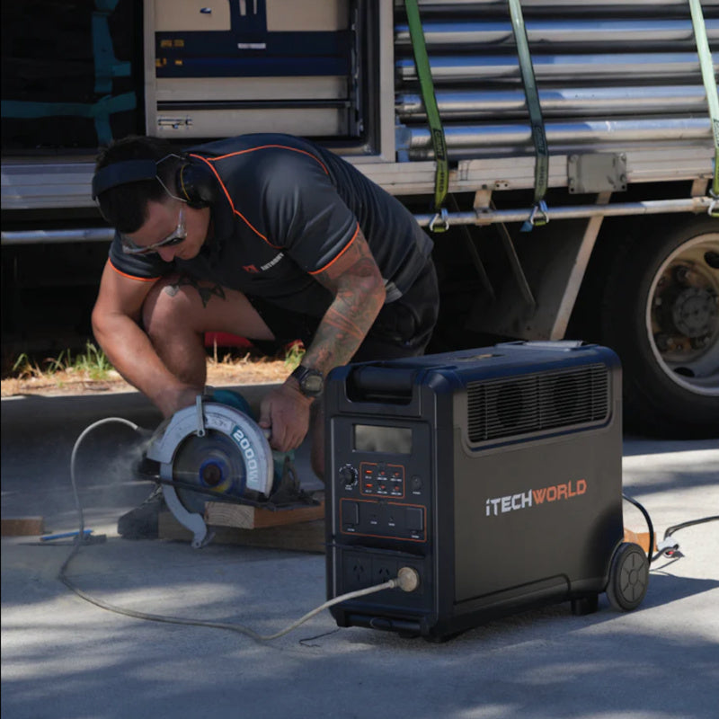 iTechWorld PS3600 Pro Portable Lithium Power Station Being Used