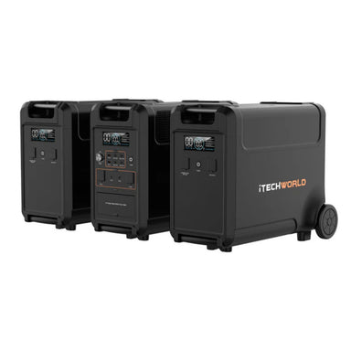 iTechWorld PS3600 Pro Portable Lithium Power Station With Two EB3840 Expansion Batteries Front View
