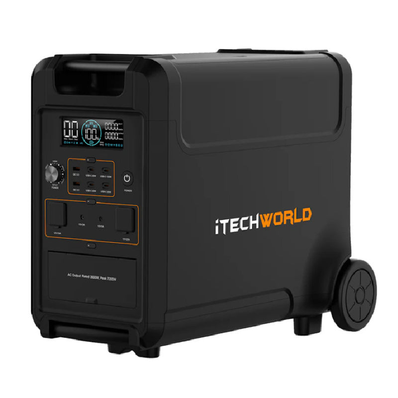 iTechWorld PS3600 Pro Portable Lithium Power Station Front Right Side View