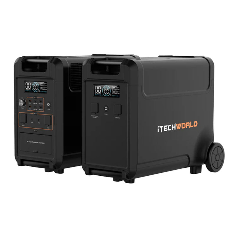 iTechWorld PS3600 Lithium Power Station With One EB3840 Expansion Battery Front View