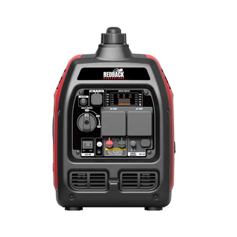iTechWorld Redback 3.5kVA Portable Inverter Generator Front View Close Up