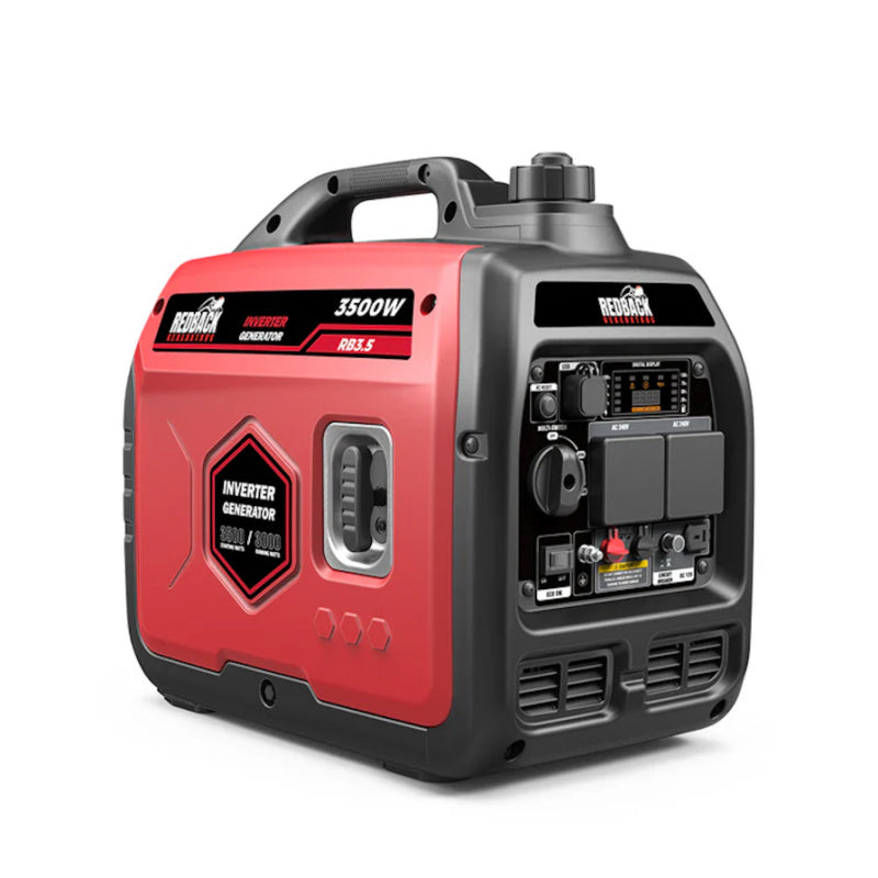 iTechWorld Redback RB3.5 Portable Inverter Generator Front Left Side View