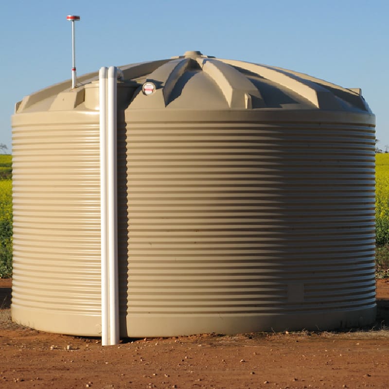 Polymaster 22500L Round Rainwater Tank In Beige