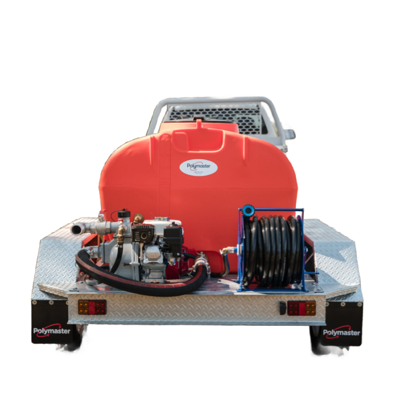 Polymaster Trailer Mounted Fire Fighting Unit Back View