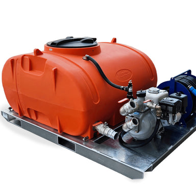Polymaster Water Cartage Tank 600L/800L Skid Mounted with 6.5HP Pump
